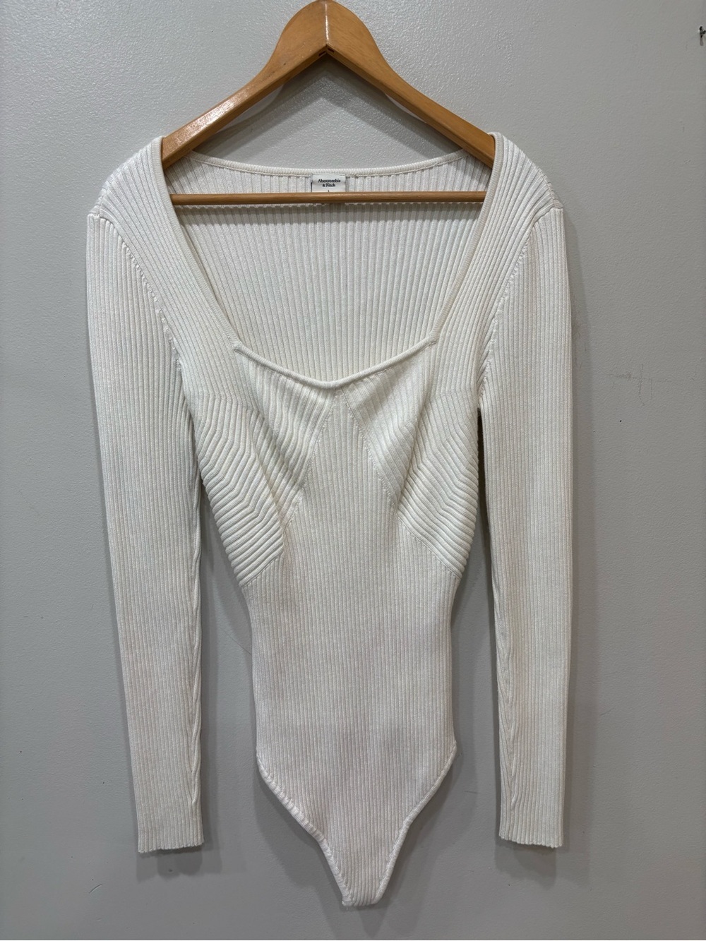 Abercrombie & Fitch Ribbed Bodysuit Stretch Long Sleeve Women’s Size Large